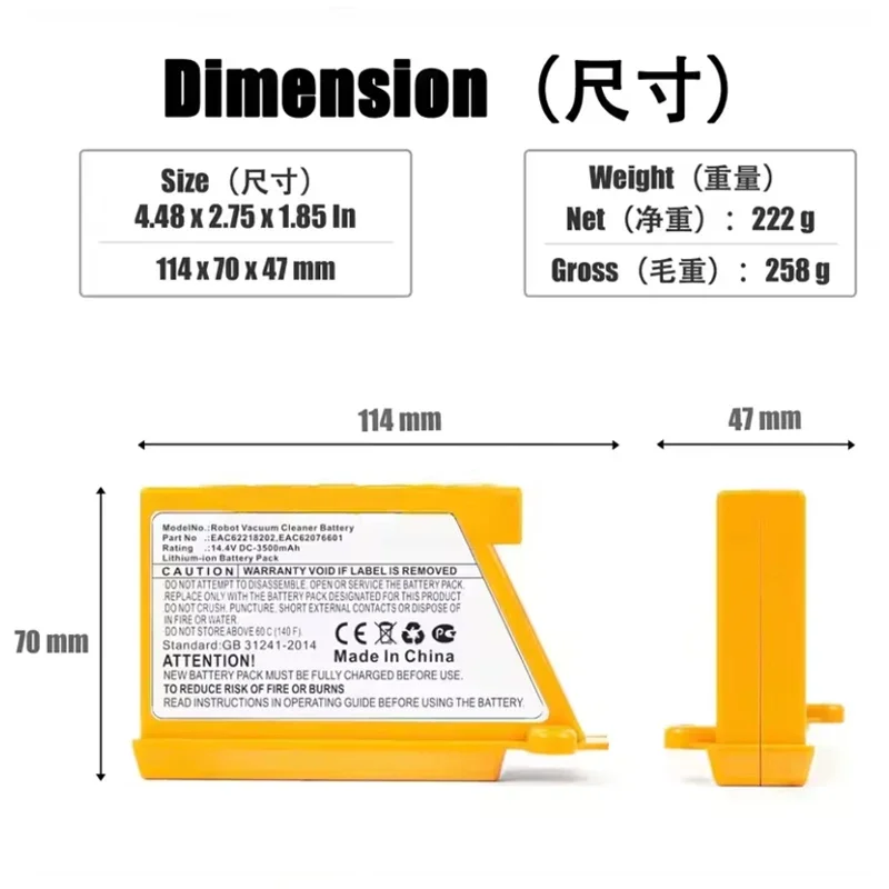 Vacuum Battery for LG VR6260LV - 4S Lipo Battery 14.8V 6000Mah review and price